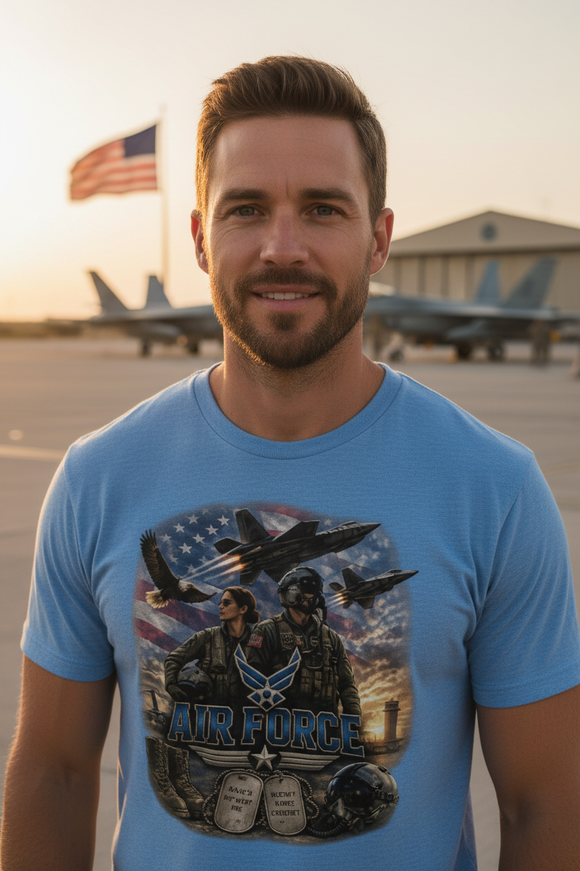 Male veteran - light blue