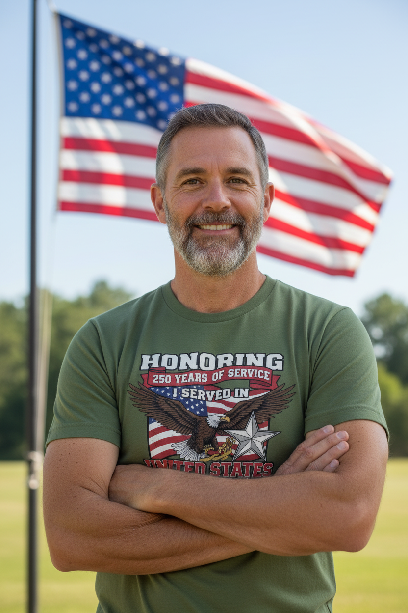 Male Veteran Outdoor Lifestyle Mockup