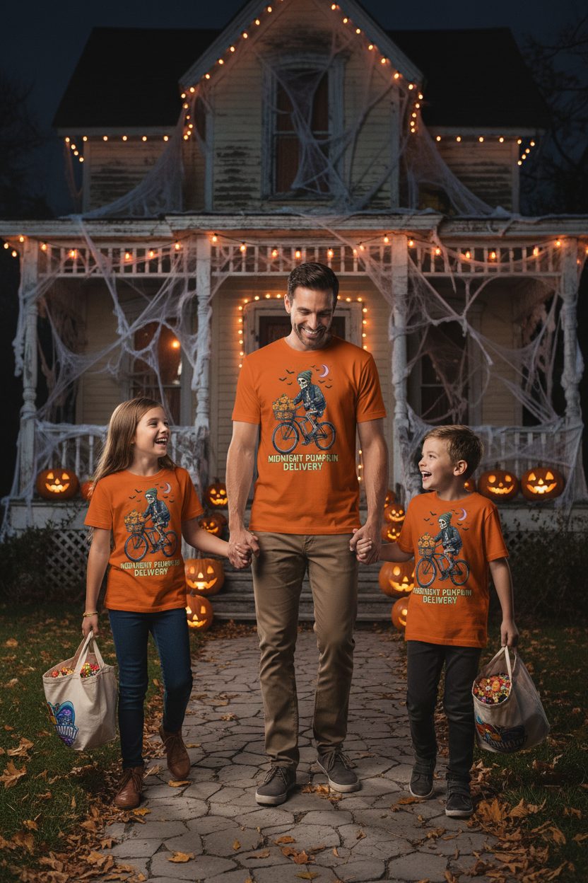 Midnight Pumpkin Delivery - Family Trick or Treating