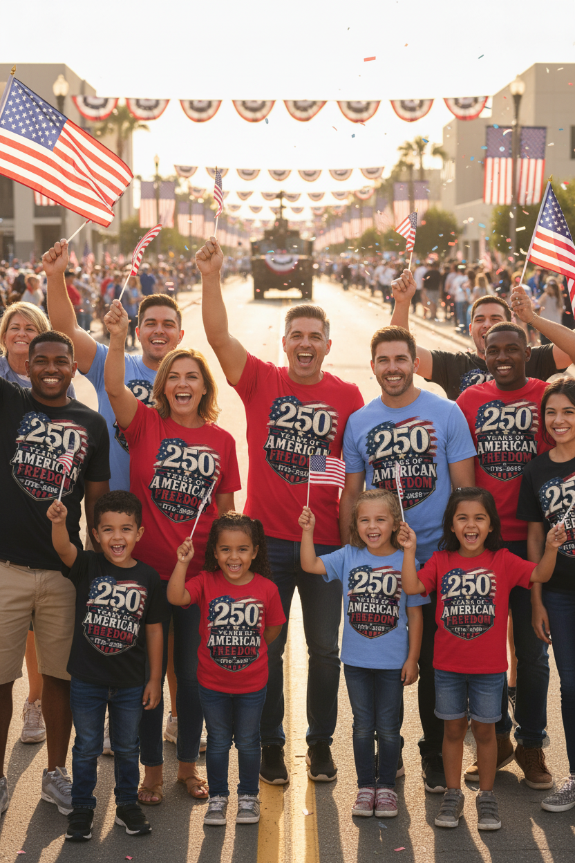 Military Base Parade - Full Family Group