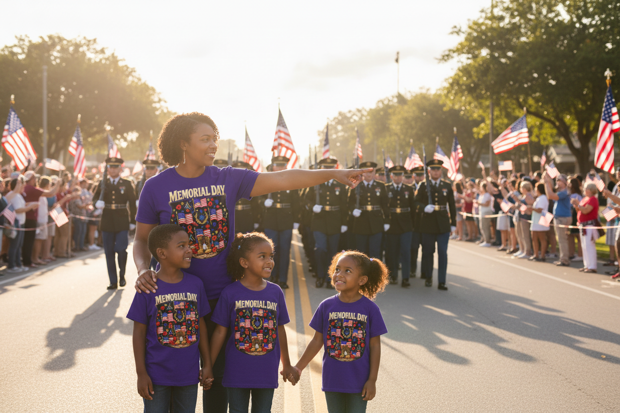 Mockup 1 - Family at Memorial Day Parade