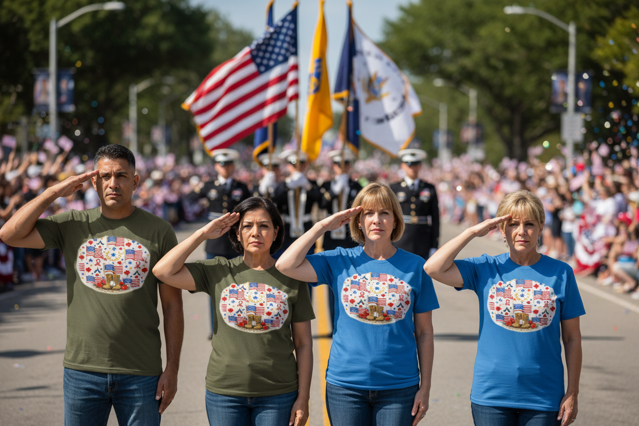Mockup 2 - Group Saluting Color Guard at Parade