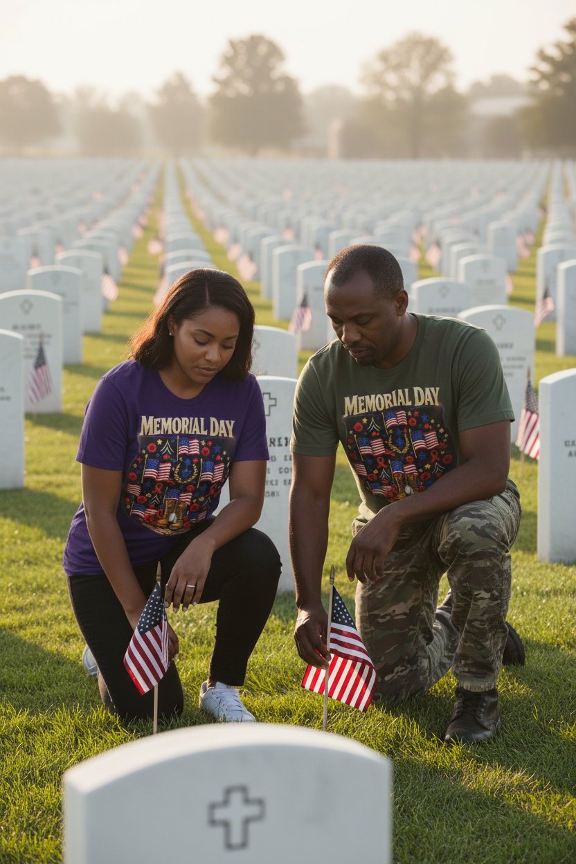 Mockup 2 - Placing Flags at Military Cemetery