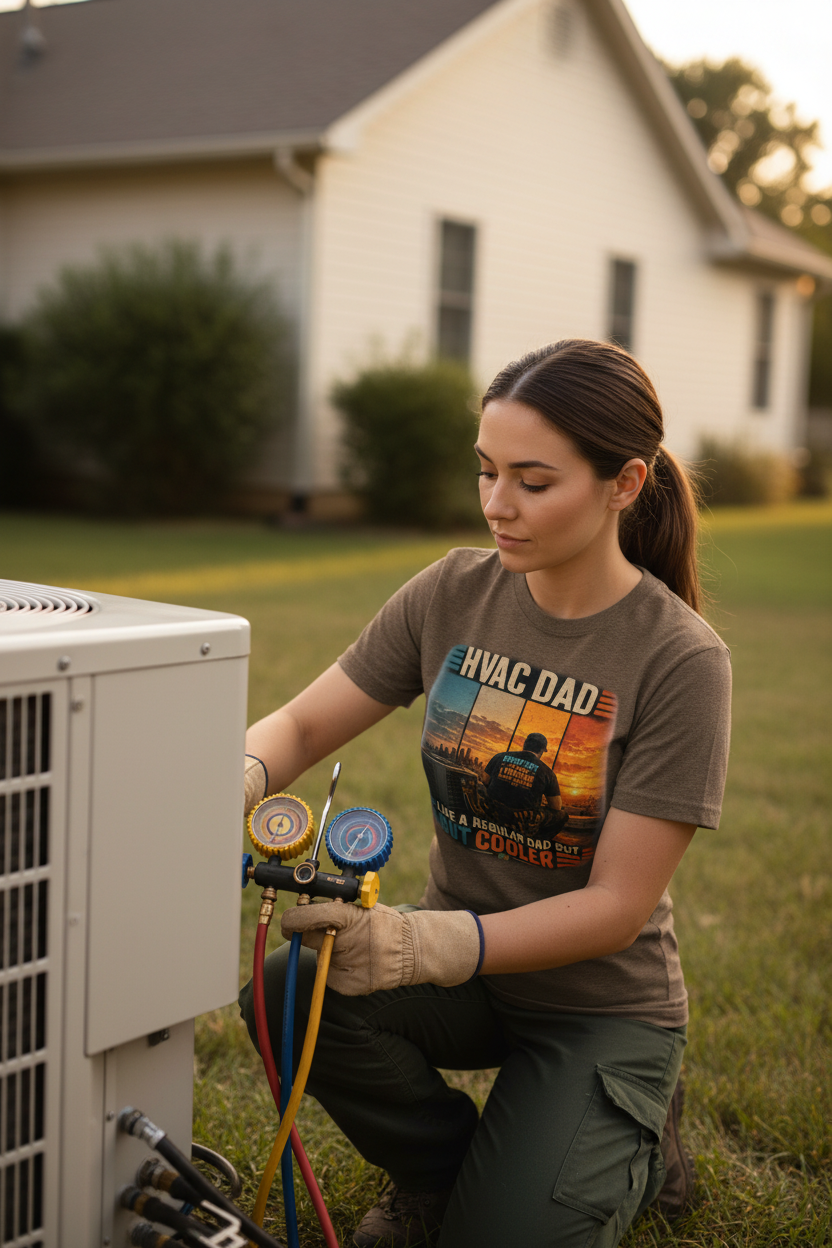 Mockup 2 - Woman Servicing AC