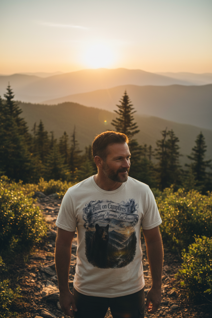 Outdoorsman on Smoky Mountain Trail