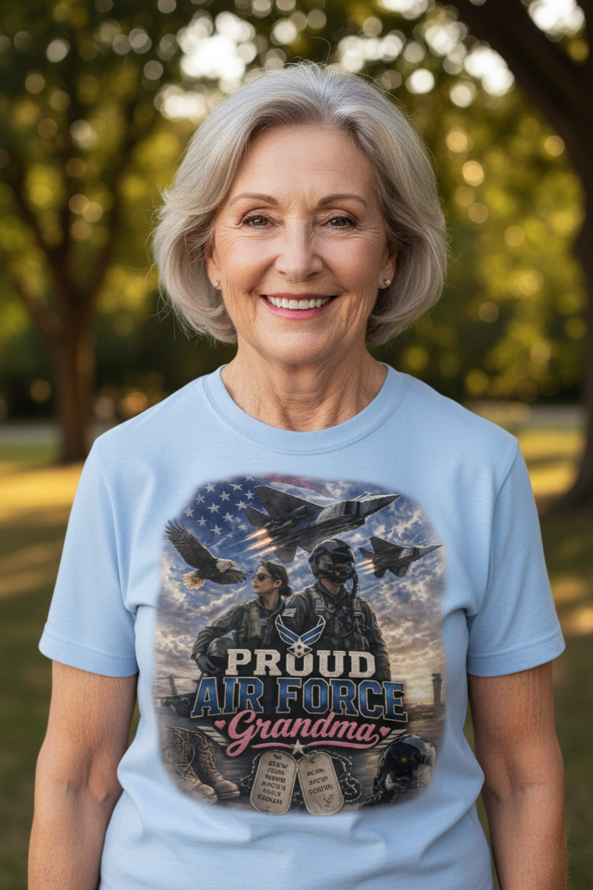 Proud Air Force Grandma - Light Blue Lifestyle