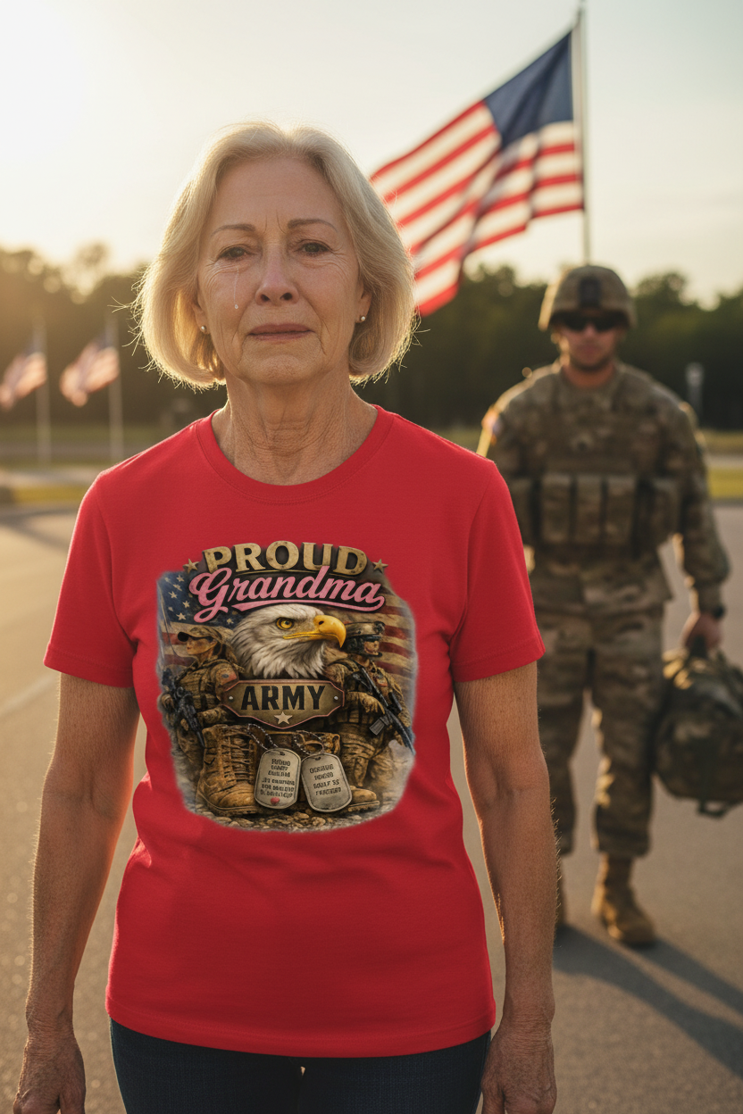Proud Grandma Army - Homecoming Red