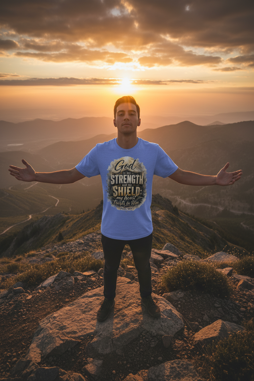 Psalm 28:7 - Mountain Sunrise Lifestyle