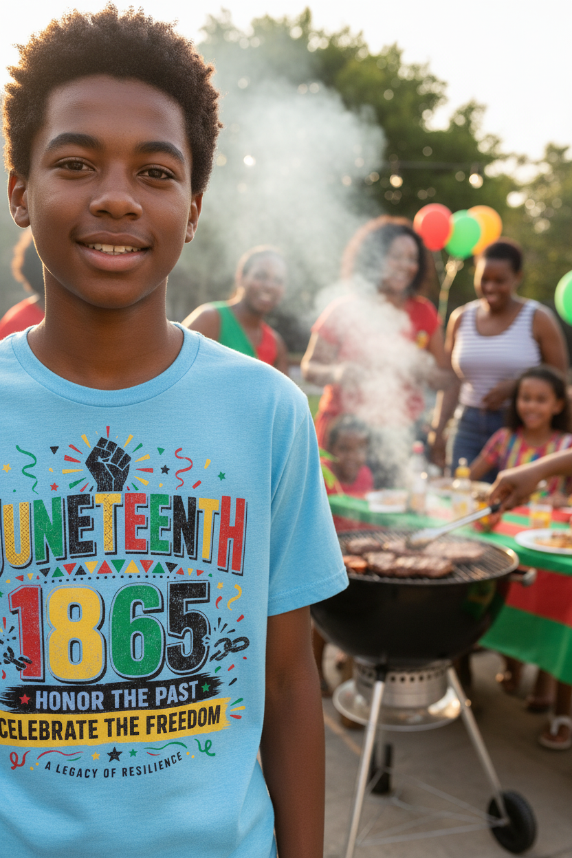 Son Grilling at BBQ