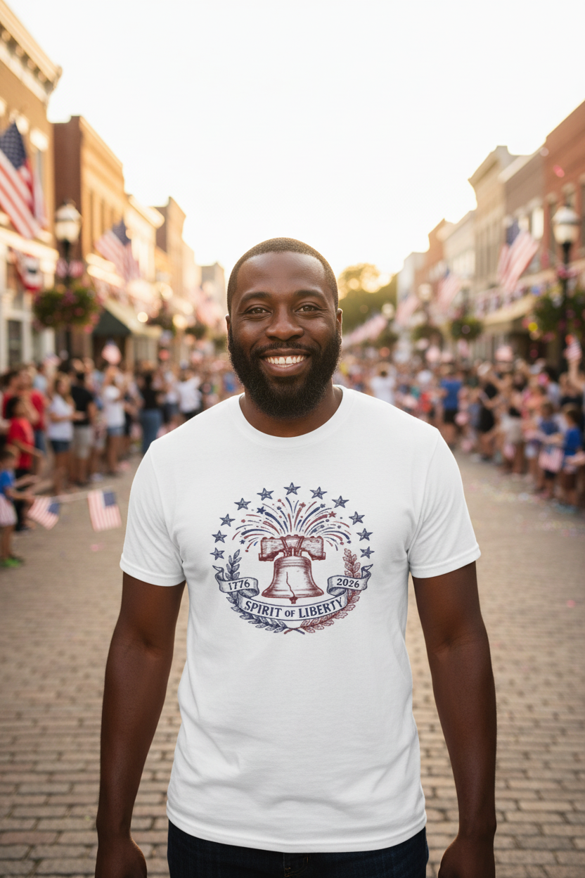 Spirit of Liberty - Black Man Parade Graphic