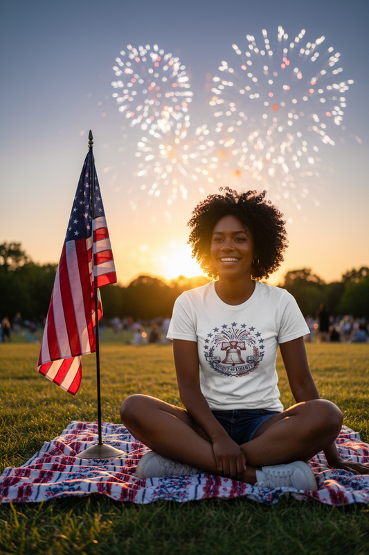 Spirit of Liberty - Black Woman Park Fireworks Graphic