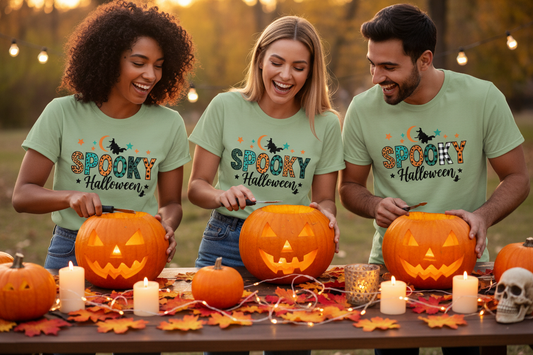 Spooky Halloween Friends Pumpkin Carving Lifestyle