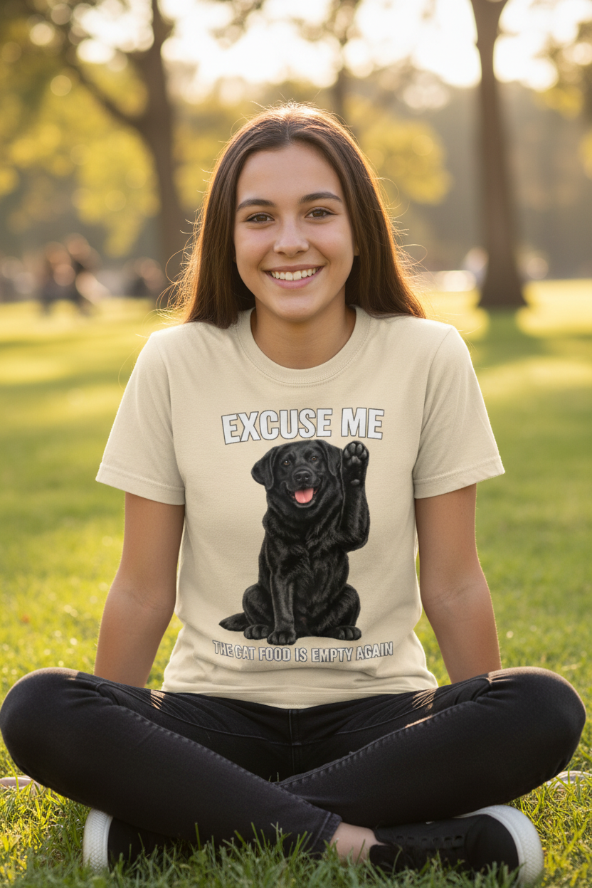 Teen girl on grass at park, cream tee zoomed in