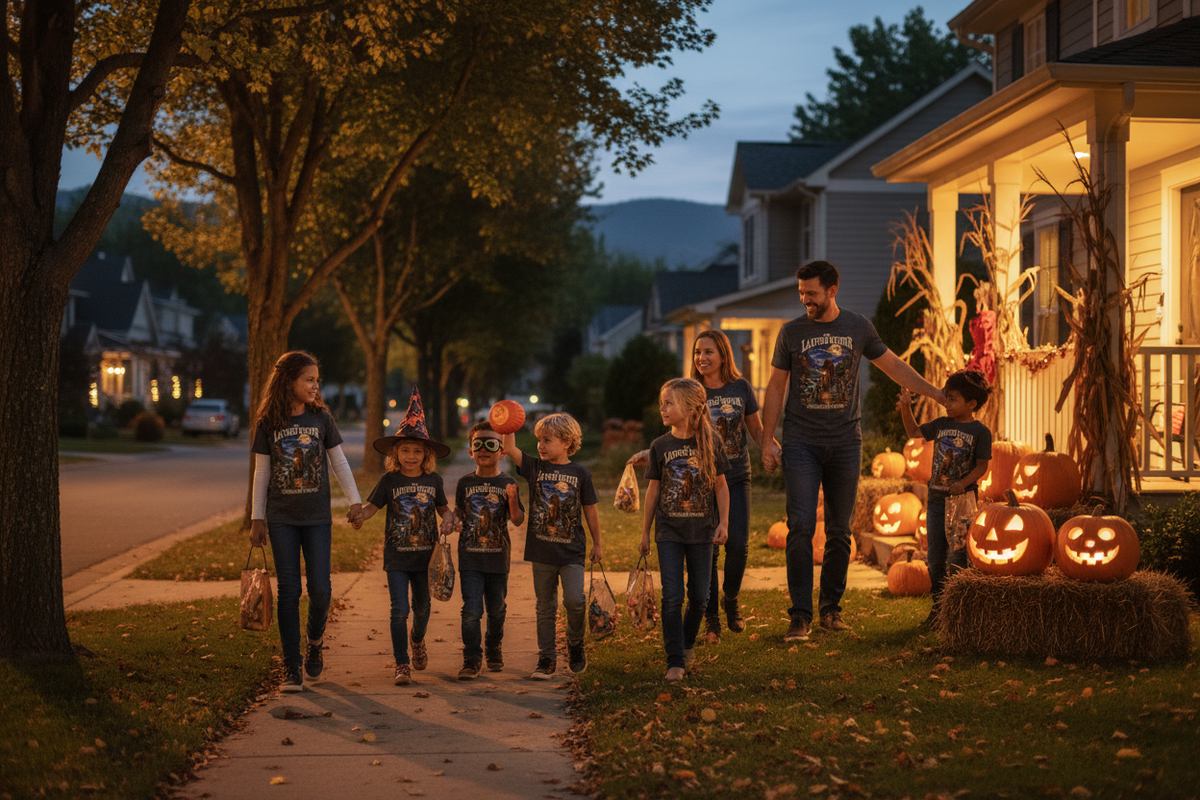 The Lantern Keeper – Kids Trick-or-Treating Family Lifestyle Mockup