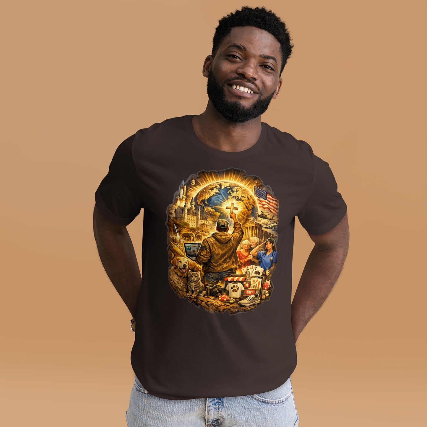 Faith to Freedom Christian Military T-Shirt | Faith-Based Apparel