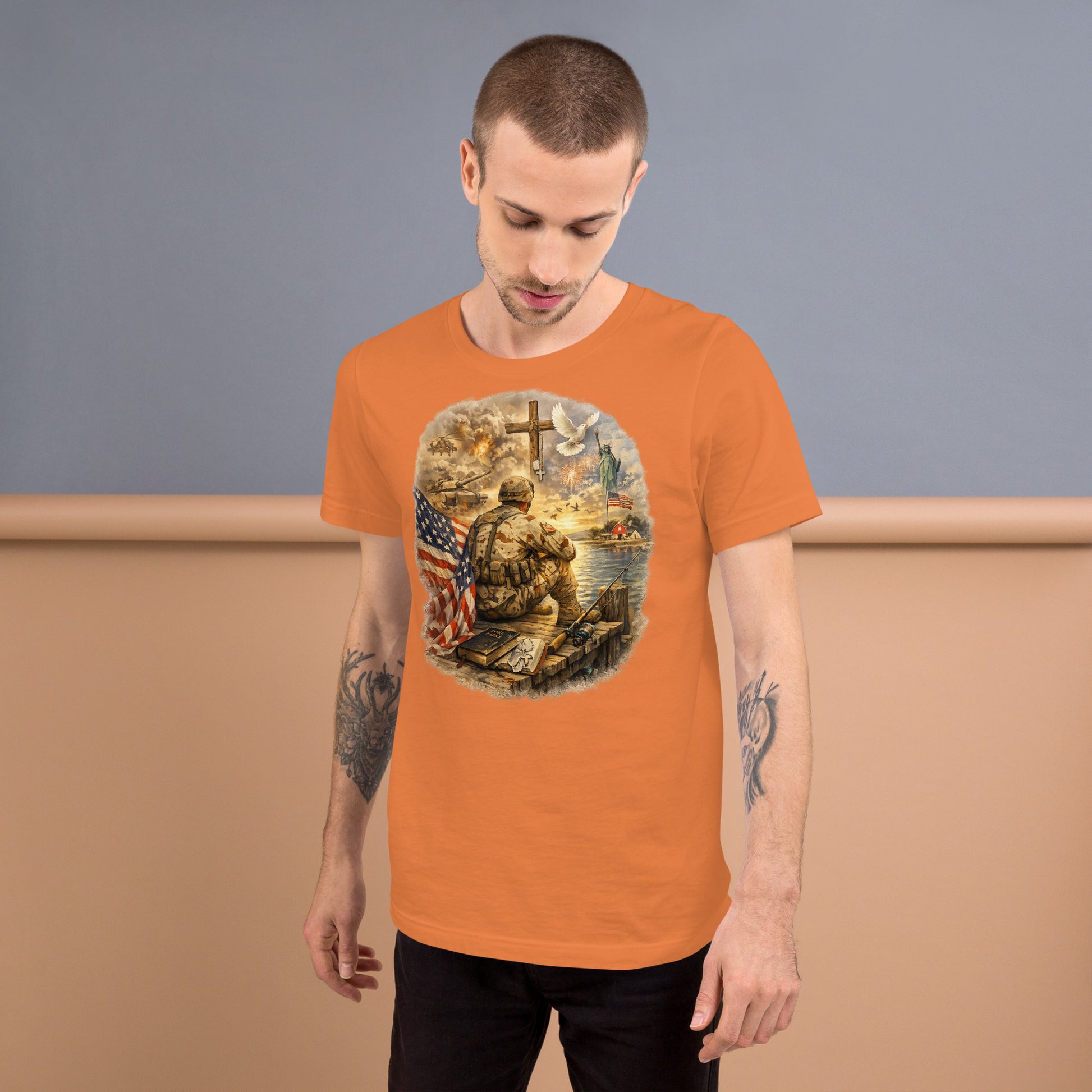 Faith to Freedom Christian Military T-Shirt | Faith-Based Apparel