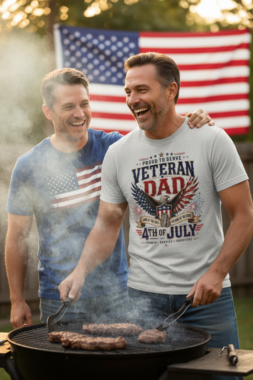 Veteran Dad Cookout Gray