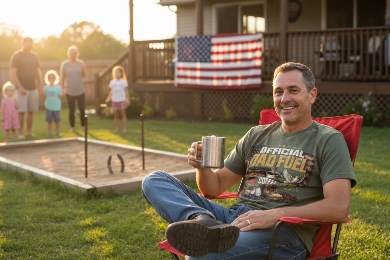 Veteran Dad Relaxing – Army Green