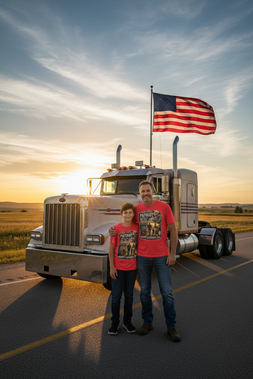 Veteran Dad Semi Truck