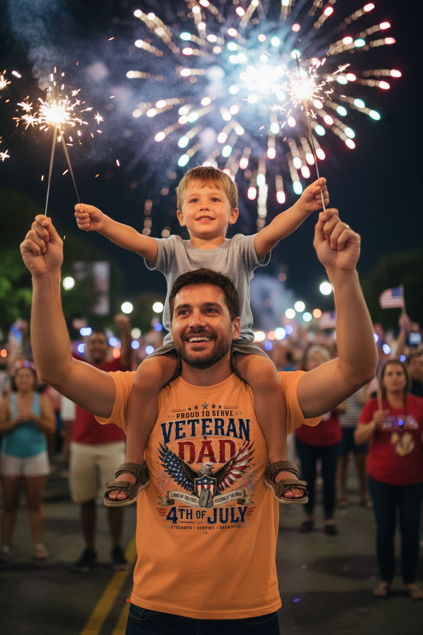 Veteran Dad Sparklers Orange