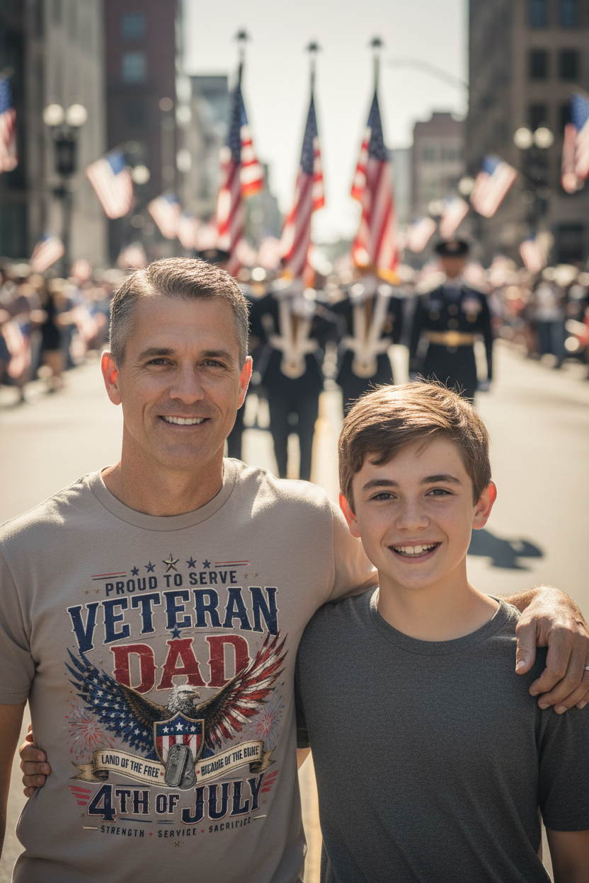 Veteran Dad Veterans Day Pebble