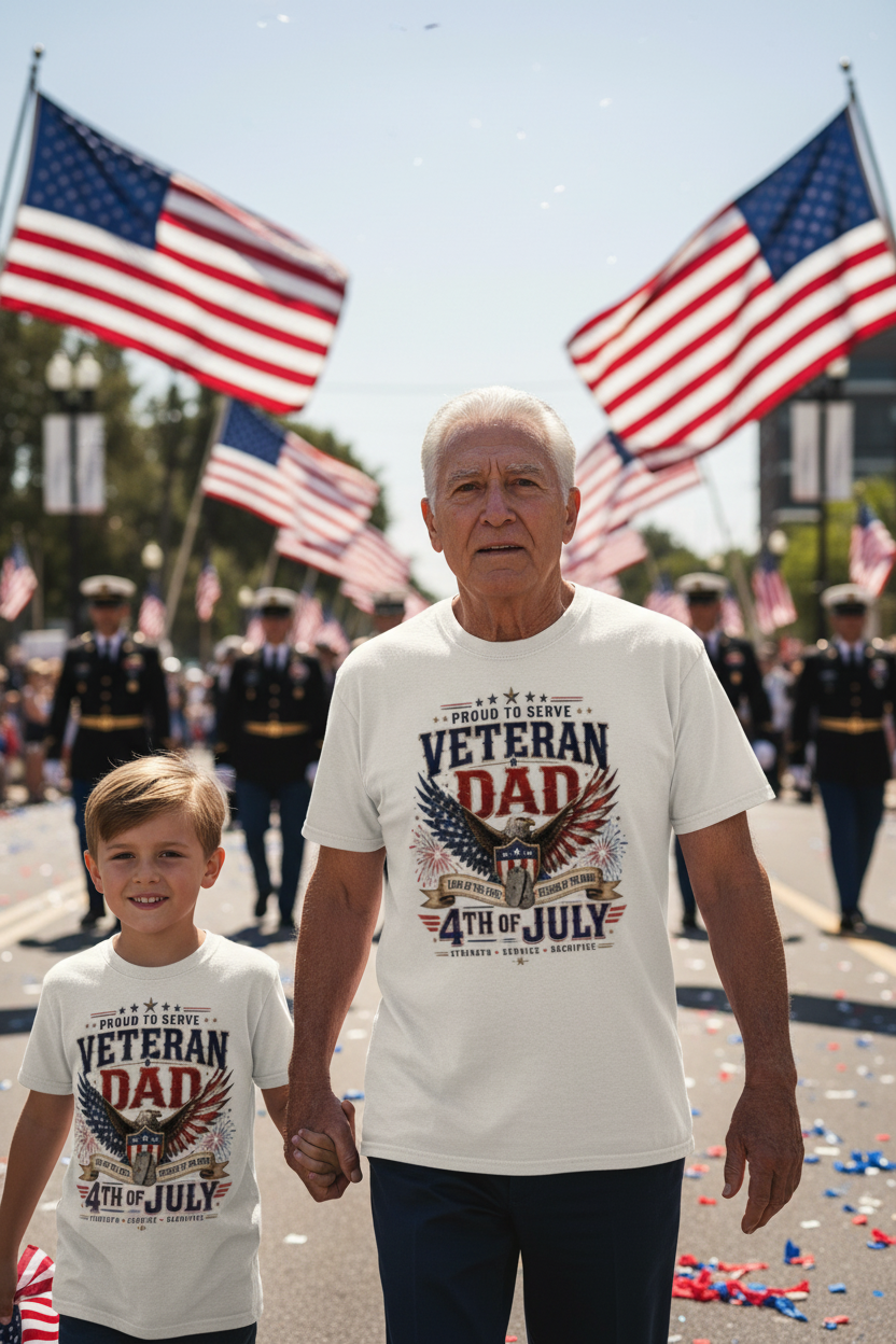 Veteran Dad Veterans Day White