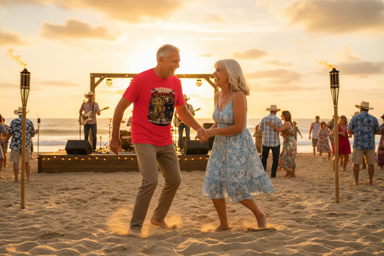 Veterans Two-Step – Beach Concert Sunset