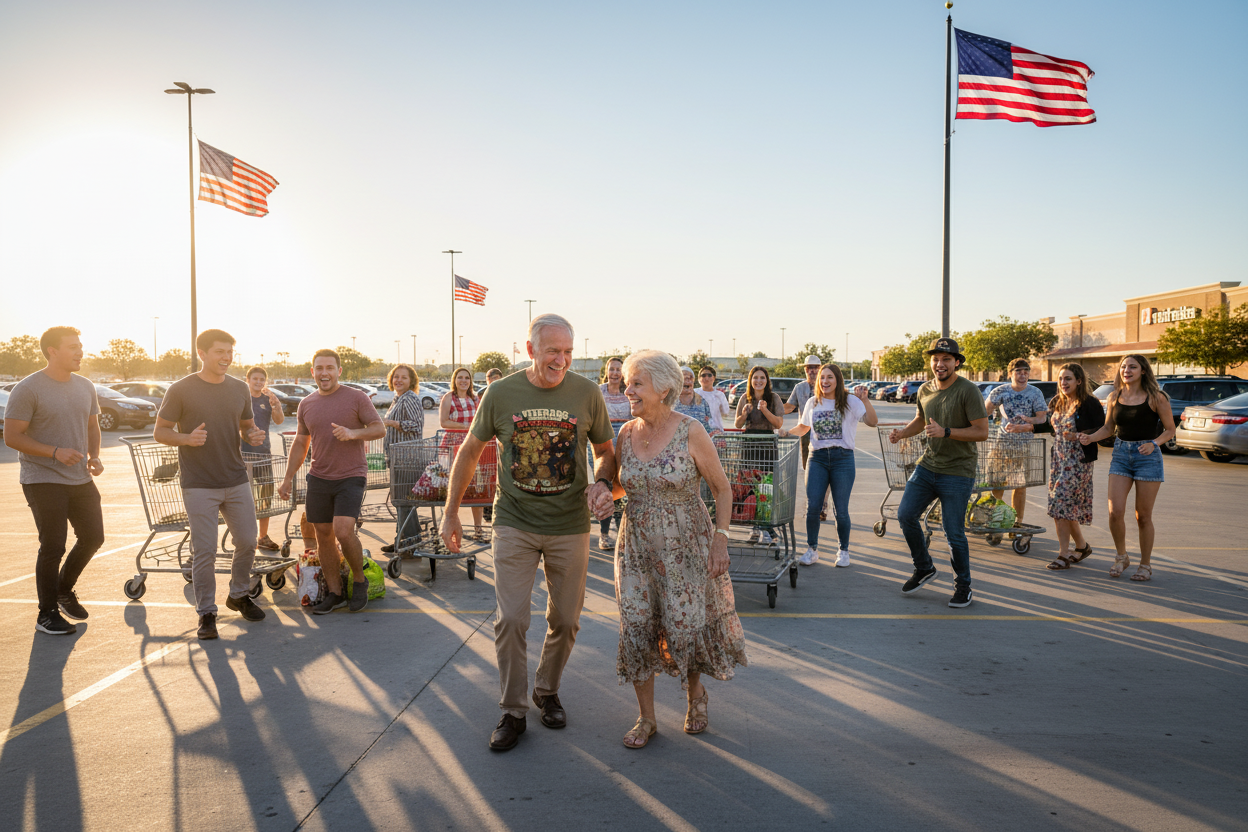 Veterans Two-Step – Grocery Parking Lot Flash Mob