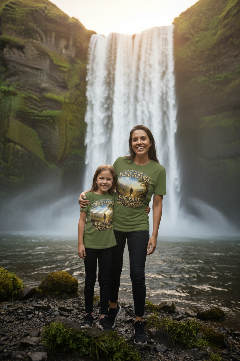 Waterfall Mother Daughter