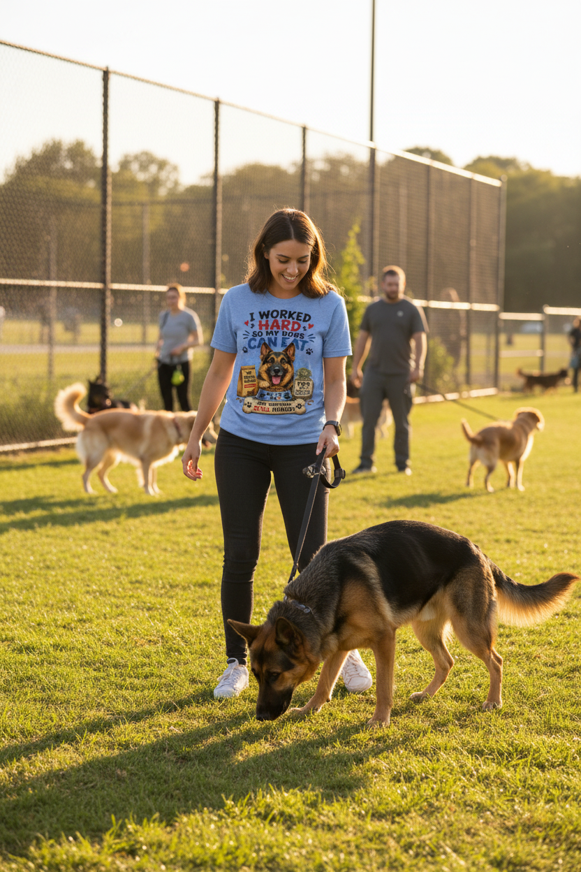 Woman at Dog Park
