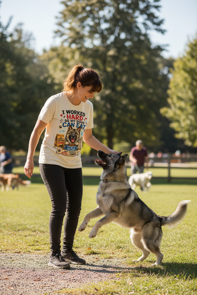 Woman at Dog Park