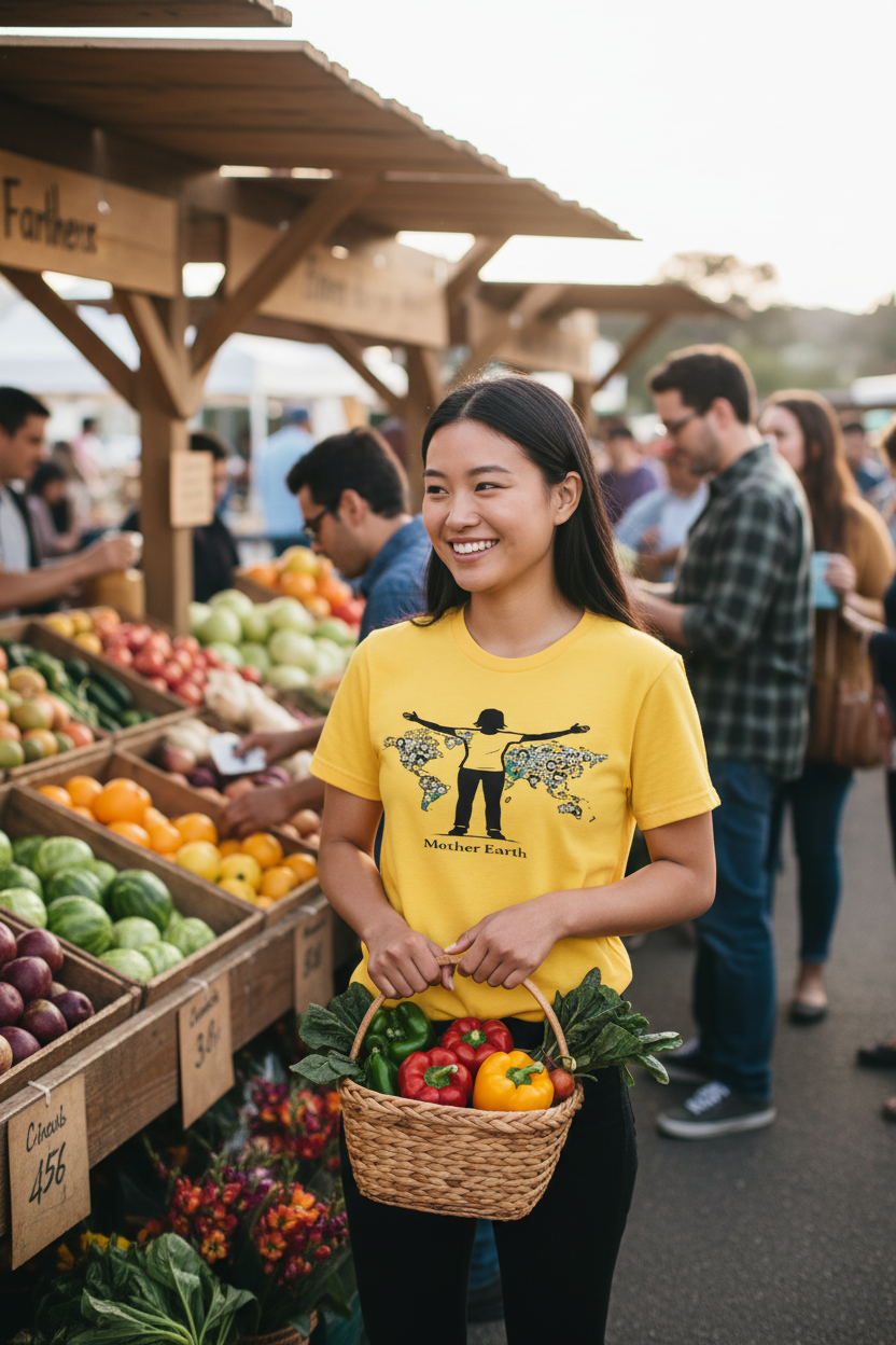 Woman at farmers market