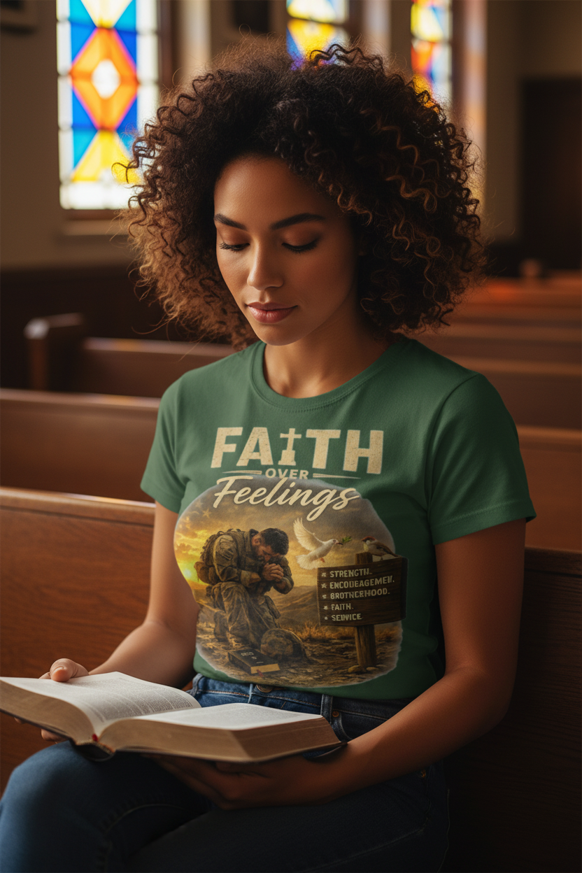 Woman Church Forest Green