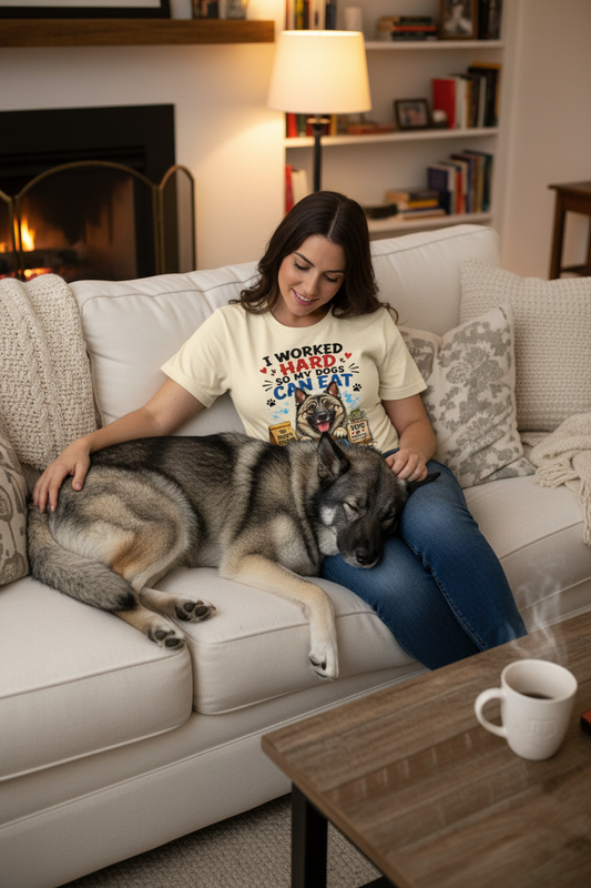 Woman Couch Lapdog