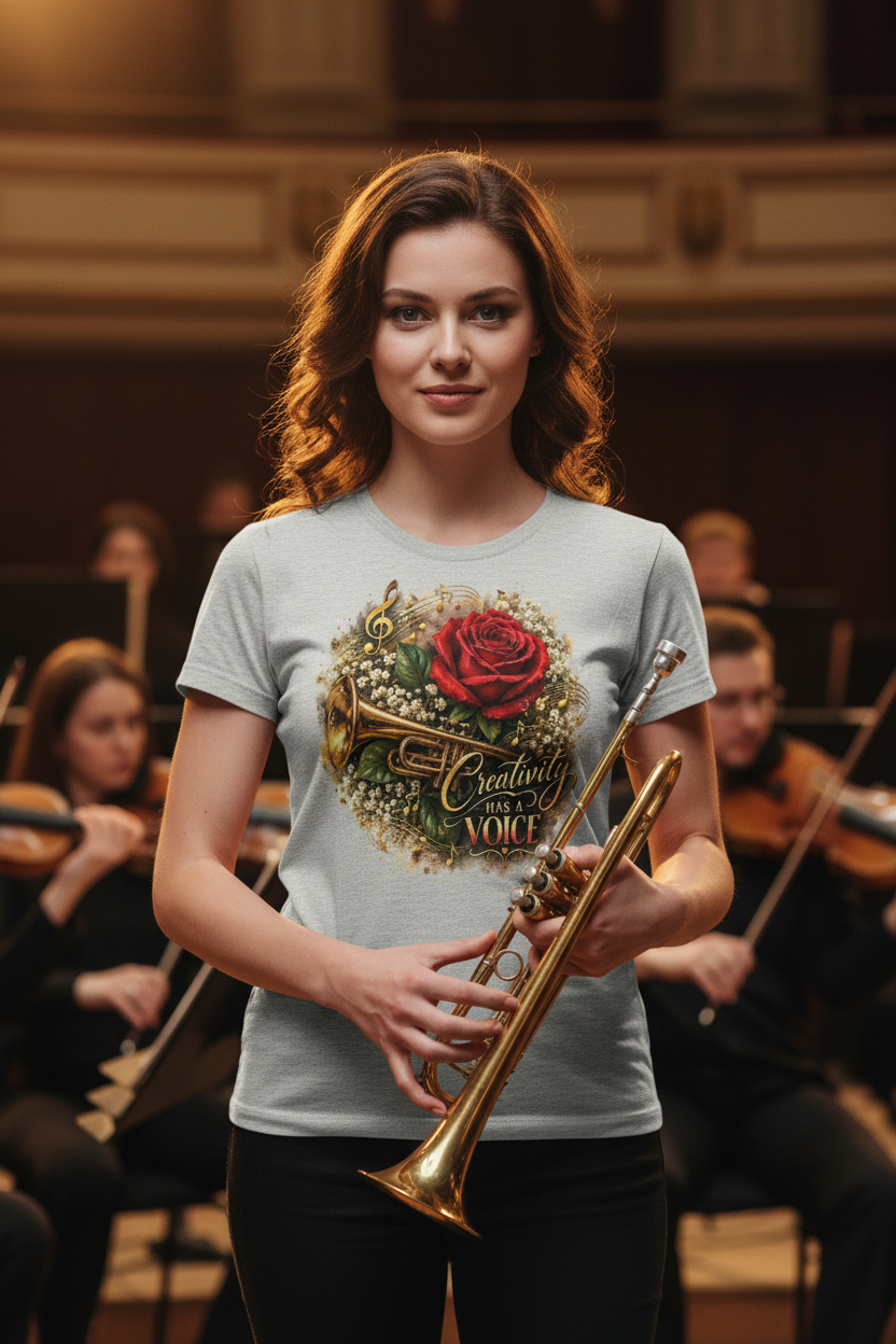 Women Musician Orchestra - Chest Graphic Visible