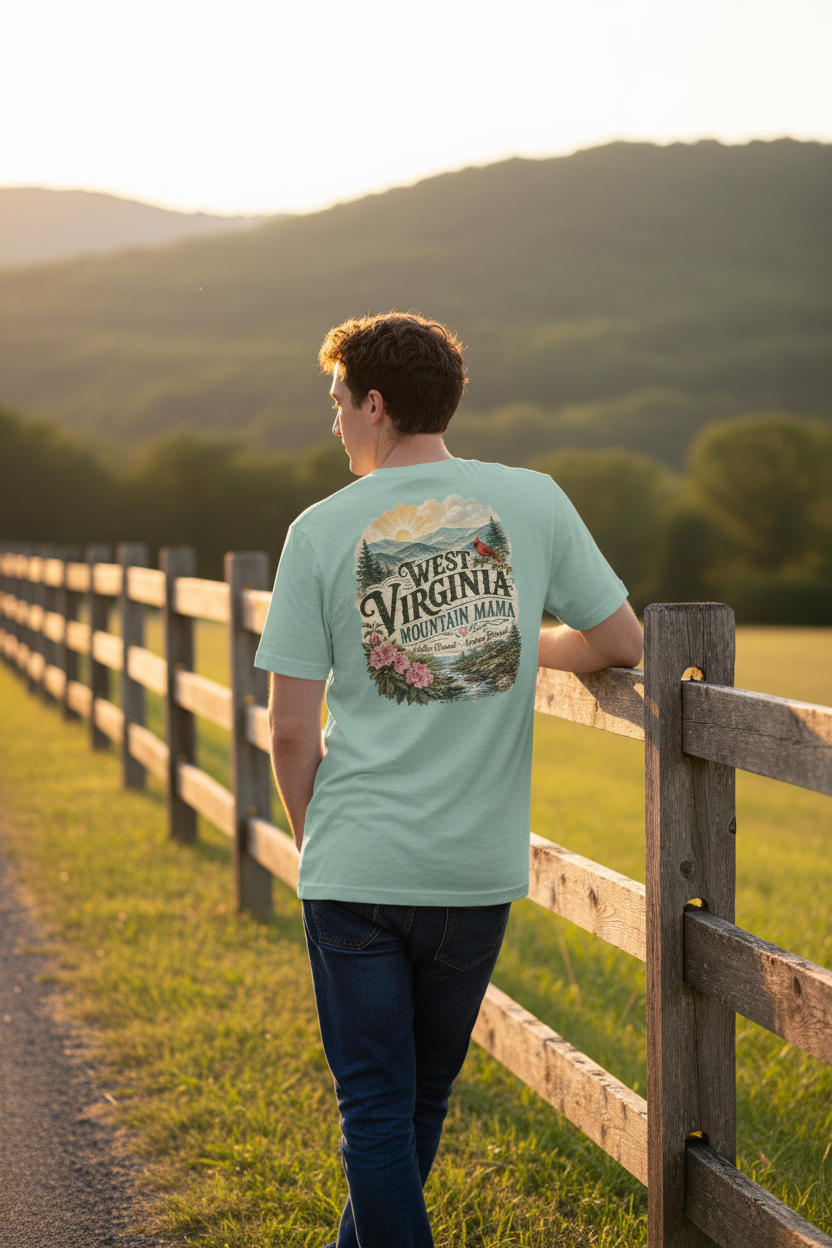 WV Mountain Mama - Man at Fence