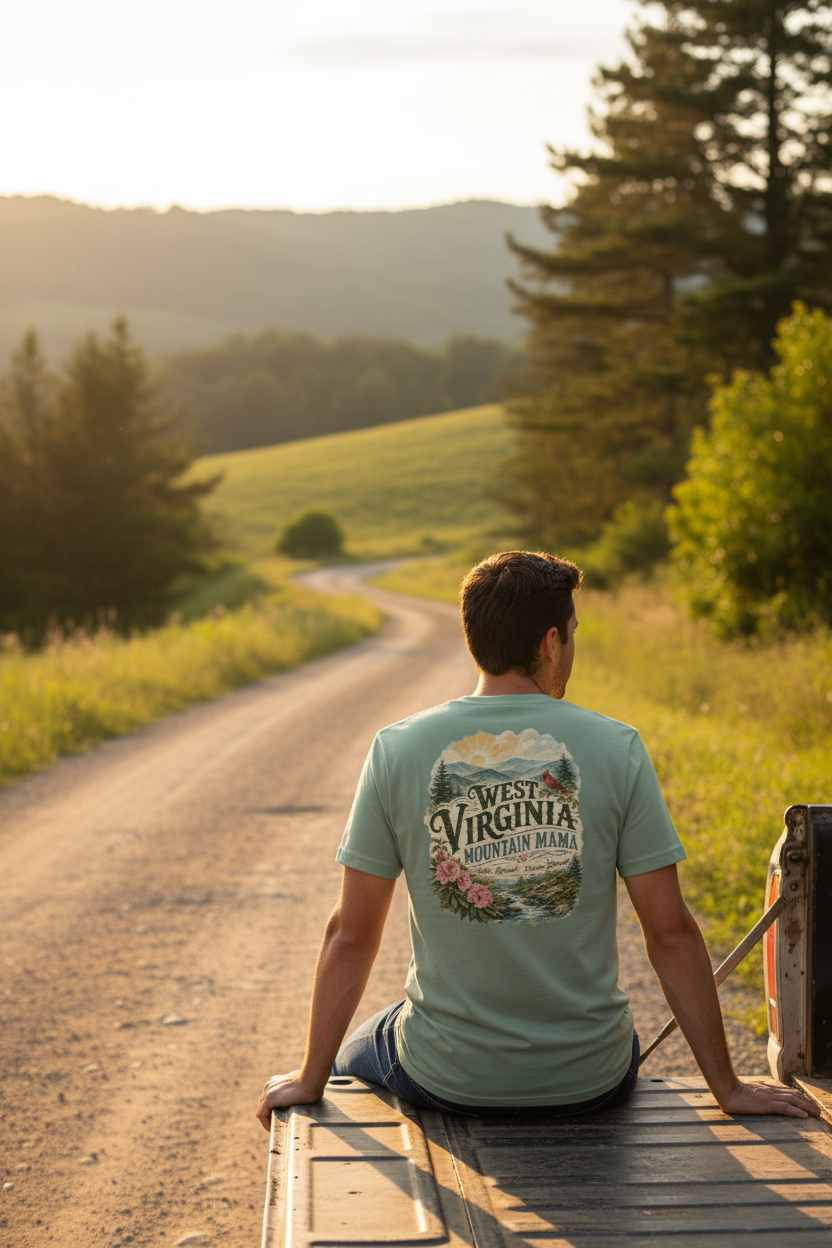 WV Mountain Mama - Man on Tailgate