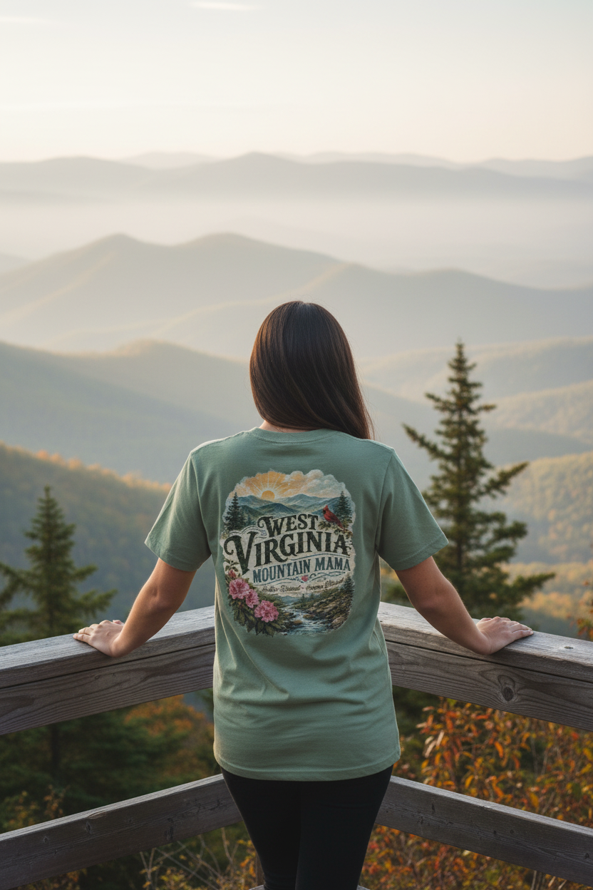 WV Mountain Mama - Woman at Overlook